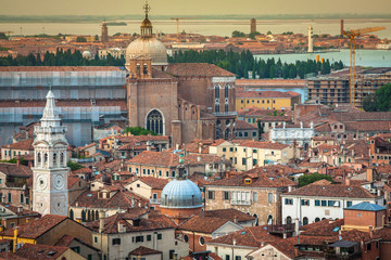 Fototapeta na wymiar Venice cityscape - view from Campanile di San Marco. UNESCO Worl