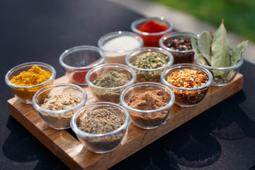 Set of various spices