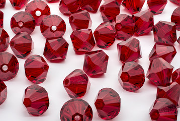 Macro Shot of A Collection Of Red Beads