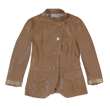 brown jacket isolated on white