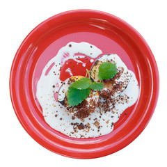 Grilled peaches with cream