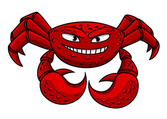 Cartoon red crab character © Vector Tradition