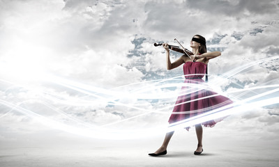 Woman with violin