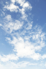 blue sky with clouds closeup