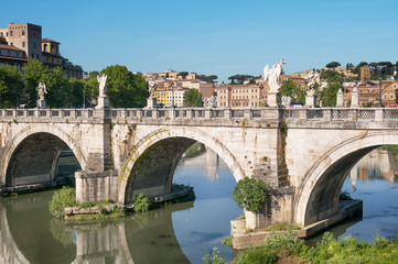 Fototapeta na wymiar St. Angelo Bridge, Rome, Italy