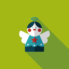 angel flat icon with long shadow, eps10