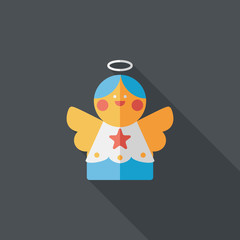 angel flat icon with long shadow, eps10