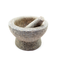mortar on white background
