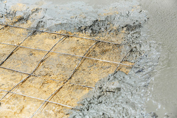 Concrete floor pouring