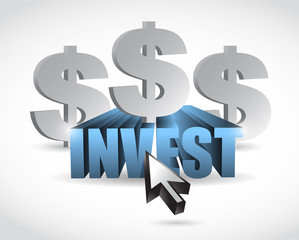 invest sign illustration design