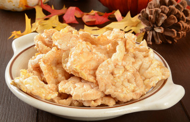 Caramel toffee rice cakes