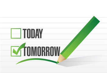 tomorrow check mark illustration design