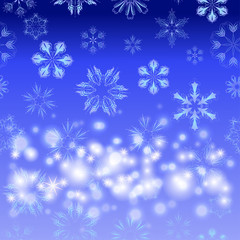 Vector seamless with snowflakes