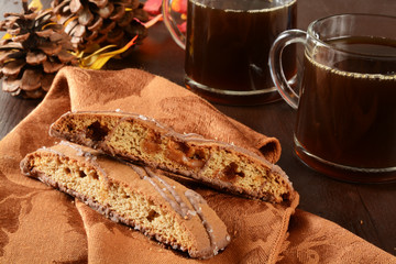 Biscotti and coffee