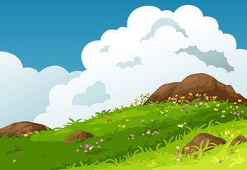 mountains landscape background vector