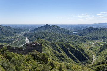 Fototapeta na wymiar China. Watchtower Great Wall of China in the mountains