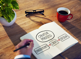 Businessman Brainstorming About Creative Process