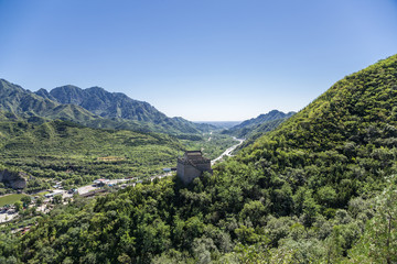 Obraz premium China. Tower of the Great Wall in the valley Guangou