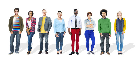 Obraz premium Group of People Standing in a Row