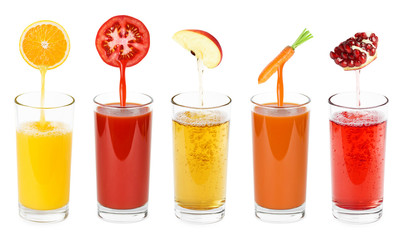 Fresh fruit and vegetable juices