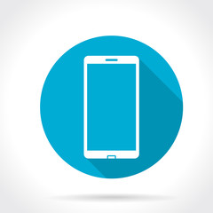 Flat Long Shadow Icon Of Smartphone