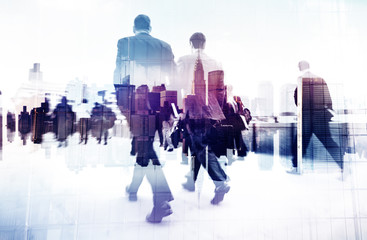 Business People Walking on the Street