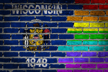 Dark brick wall - LGBT rights - Wisconsin
