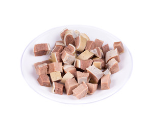 Sliced beef tongue.