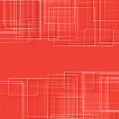 Abstract square on orange Background Vector