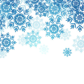 Vector Christmas Design with Snowflakes