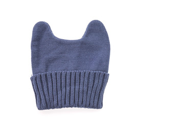 Knitted hat isolated on white