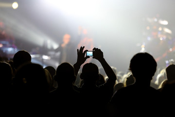 Fototapeta na wymiar Audience at live concert