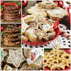 Christmas sweets collage