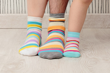 family in socks