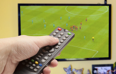 Soccer game on TV