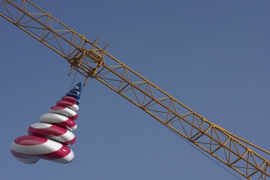 Albero Natale USA su gru