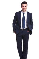 business man smiling to the camera