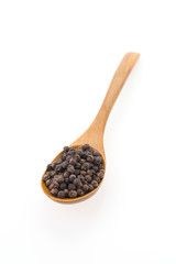 Black pepper isolated on white background