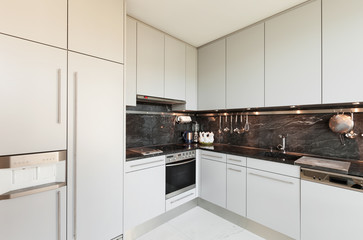 Fototapeta premium Interior, white kitchen
