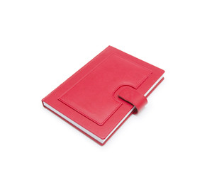 red book on white background
