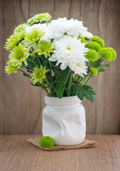 Bouquet of beautiful chrysanthemums