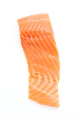 Salmon meat isolated on white