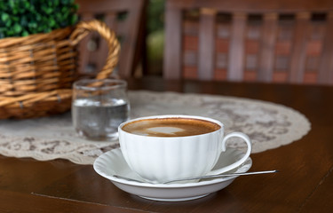 Cappuccino mug close up