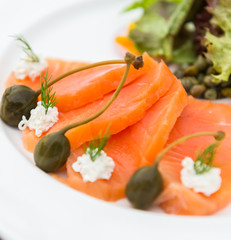 Smoked salmon salad