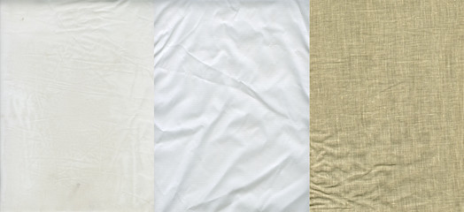 Fototapeta na wymiar Set of cotton textures