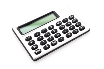 Calculator isolated on white background