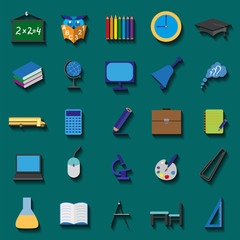 Set education icons