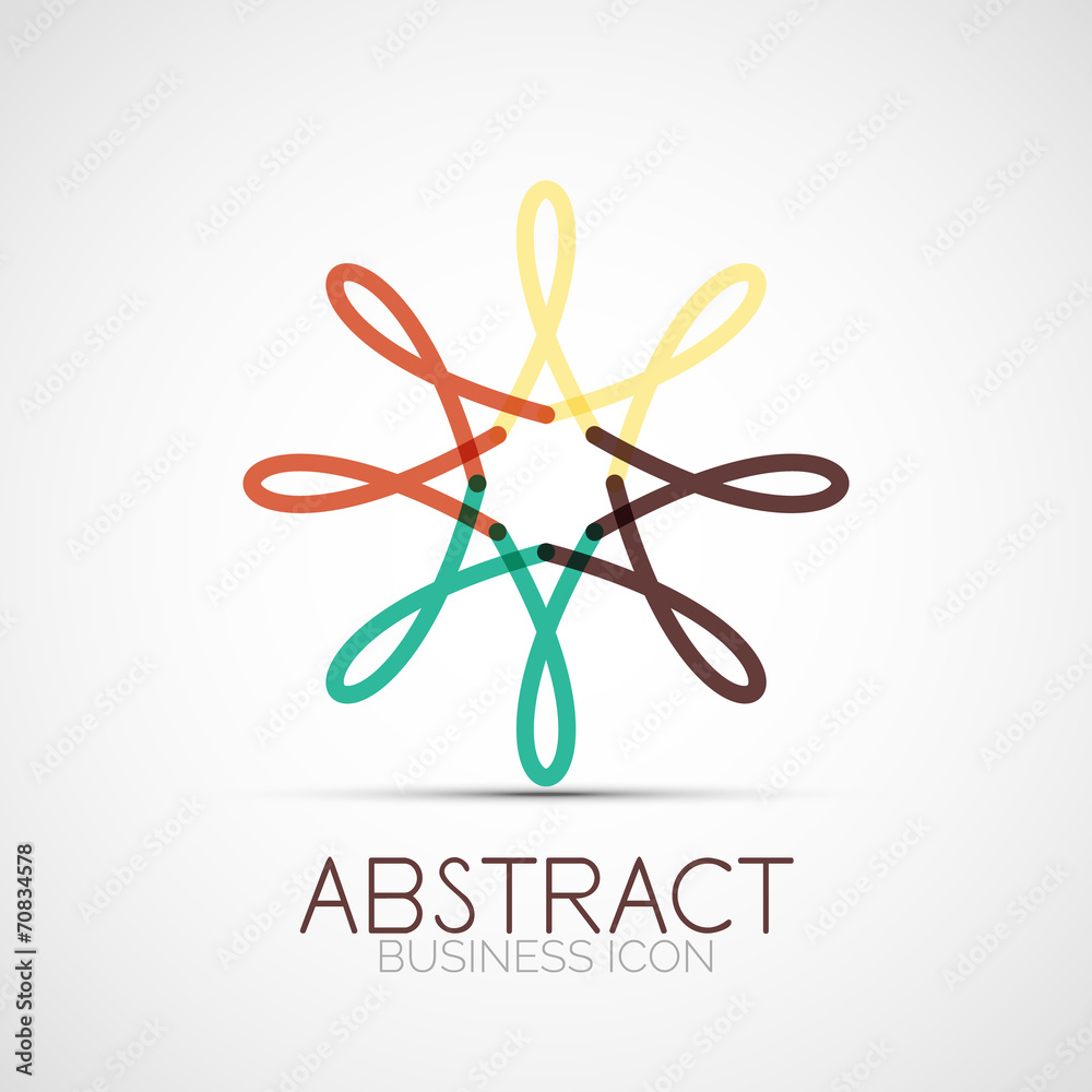 Aufkleber line design loop logo