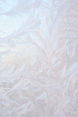 Frost on winter window
