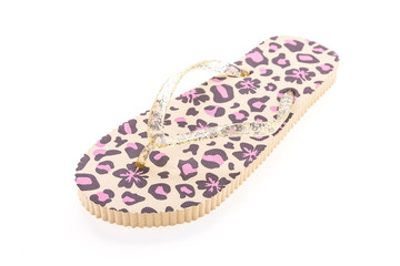 Flip flop fashion plastic shoes isolated on white background